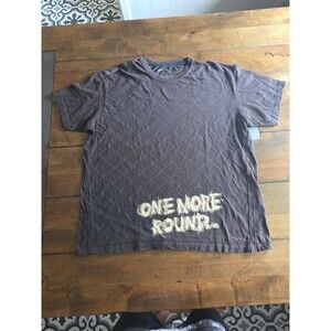 one more round xl shirt mma y2k distressed graphic gym tee faded black